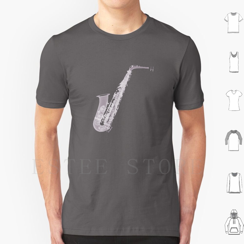 Musical Instrument Image - 색소폰-엑스레이 T 셔츠 DIY 빅 사이즈
