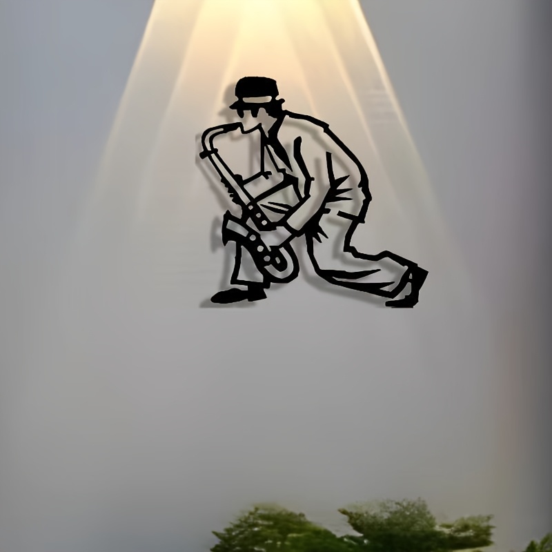 브랜드 색소폰 금속 벽 장식 녹슬지 않는 철제 조각상  - Musical Instrument Image 리뷰 및 가격