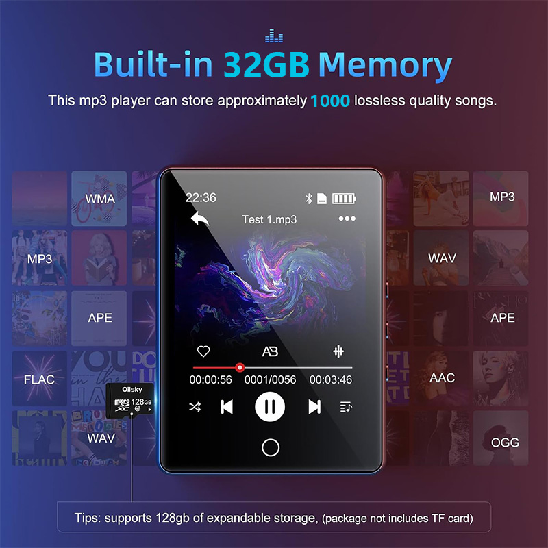 블루투스 5.0 MP3 플레이어, 스피커 포함 HiFi - Musical Instrument Image 리뷰 및 가격