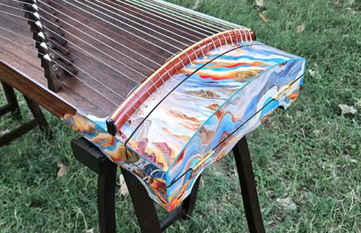 구저우 125cm, 21현, 산과 강의 문양, 전통 중 - Musical Instrument Guzheng 리뷰 및 가격