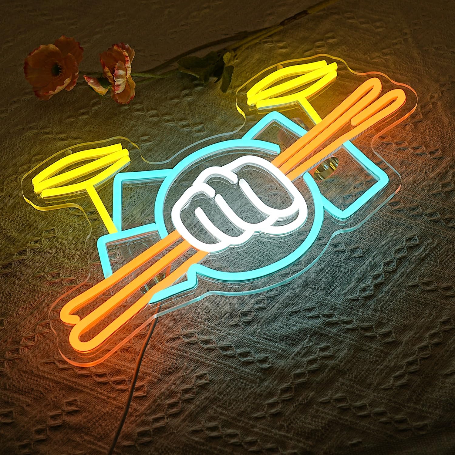 드럼 세트 네온사인 USB 전원 악기 LED 네온 조명 - Musical Instrument Set 리뷰 및 가격