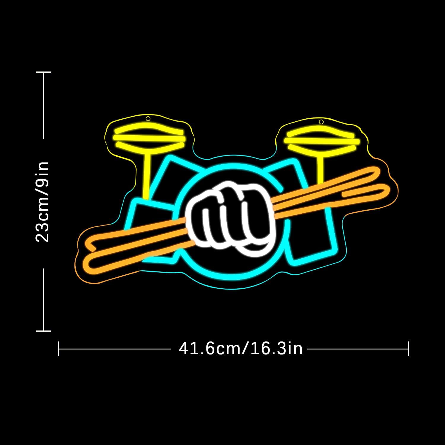 드럼 세트 네온사인 USB 전원 악기 LED 네온 조명 - Musical Instrument Set 리뷰 및 가격