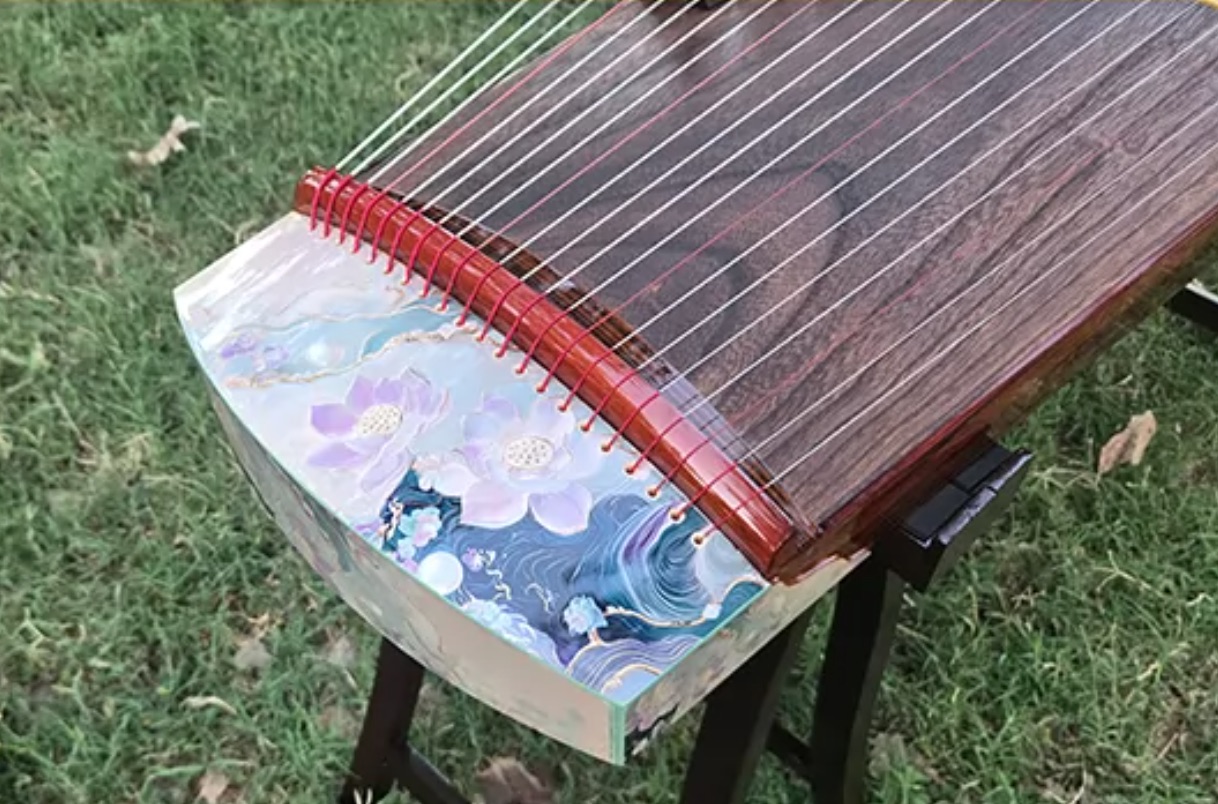 구저우 125cm, 21현, 흰 연꽃 무늬, 전통 중국 - Musical Instrument Guzheng 리뷰 및 가격