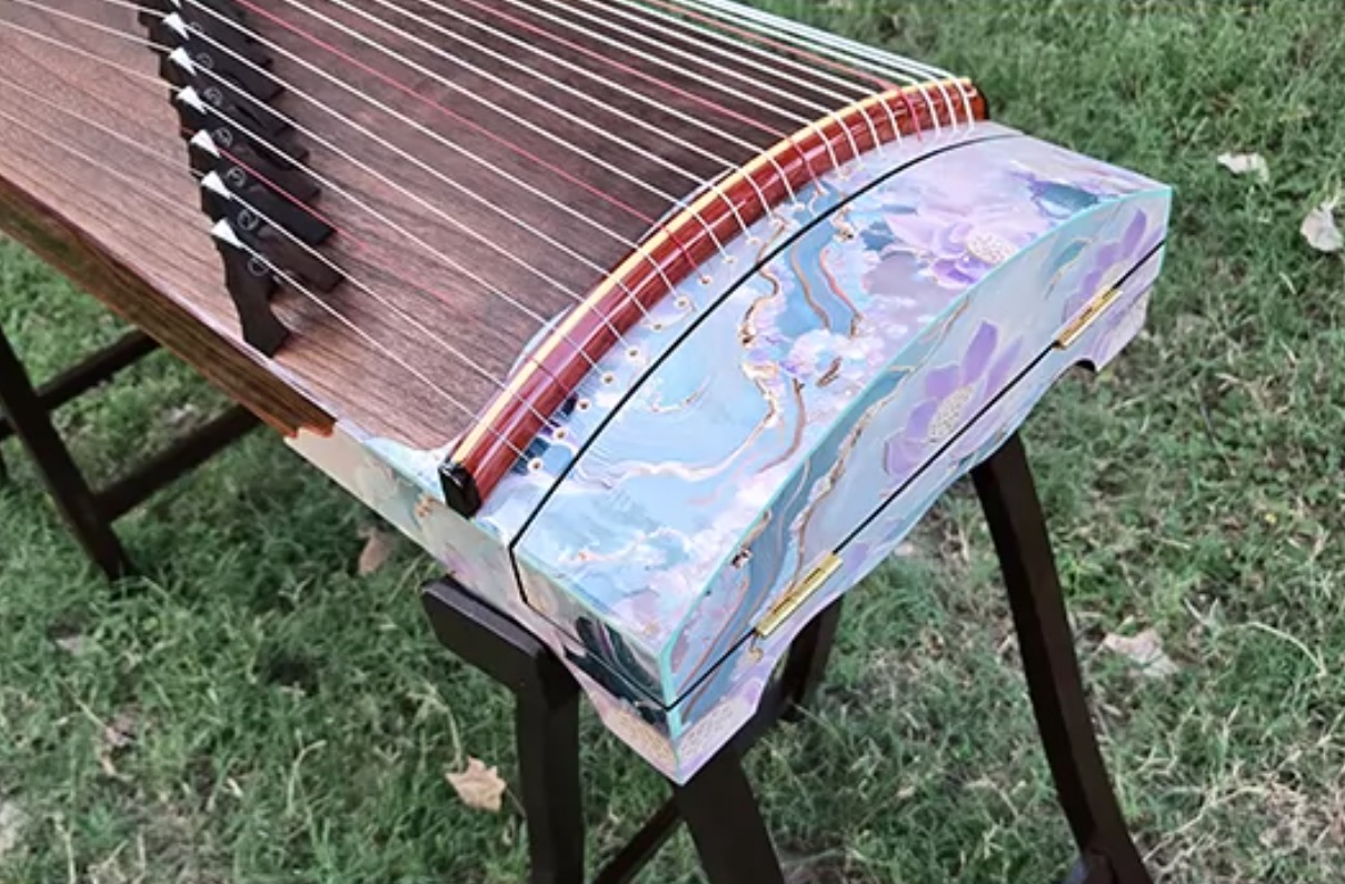 구저우 125cm, 21현, 흰 연꽃 무늬, 전통 중국 - Musical Instrument Guzheng 리뷰 및 가격