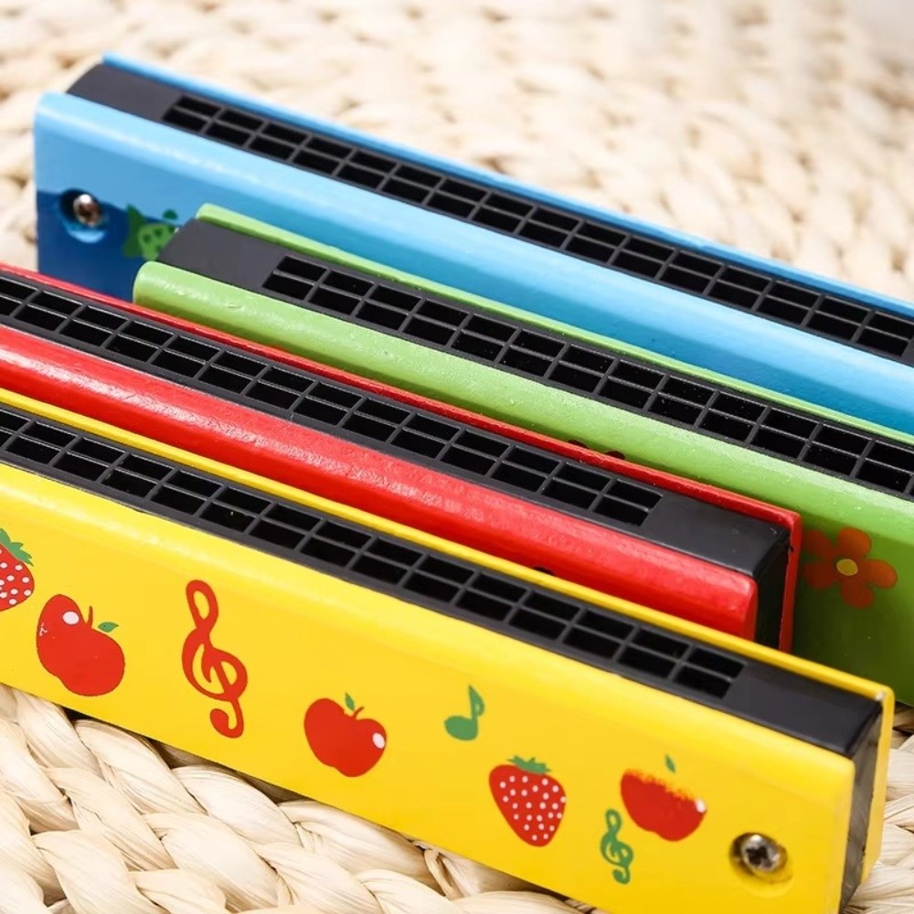 새로운 16 홀 나무 하모니카 다채로운 페인트 멜로디카 - Musical Instrument Melodica 리뷰 및 가격