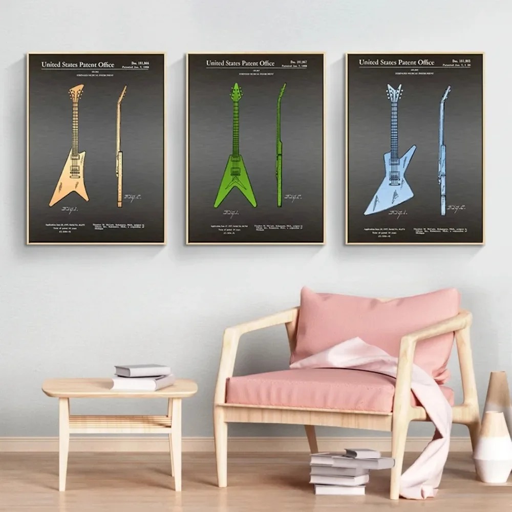 일렉트릭 기타 해부학 포스터, 첼로 어쿠스틱 재즈, 깁 - Musical Instrument Image 리뷰 및 가격