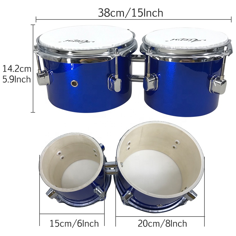 블루 컬러 맞춤 제작 브랜드 6/8인치 메이플 우드 봉 - Bongo Drum Set 리뷰 및 가격