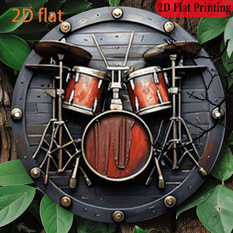 2D 평면, 1개, 20.32x20.32 cm 2D 원 - Musical Instrument Drum 리뷰 및 가격