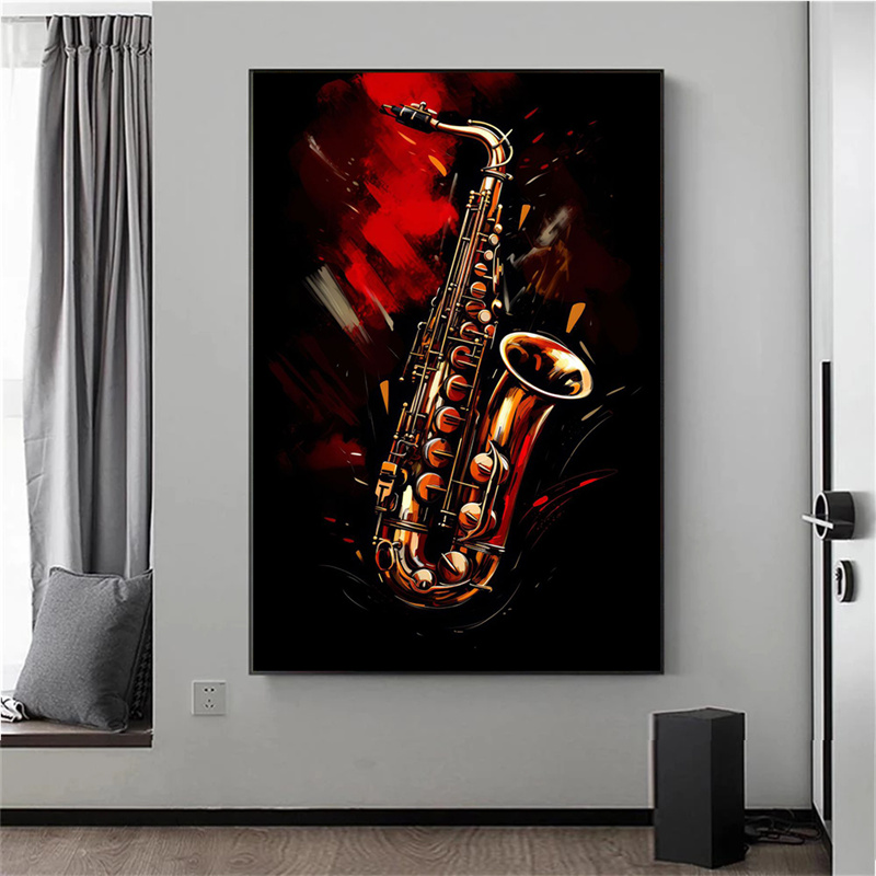 프레임리스 추상 다채로운 예술 악기 드럼 키트 기타 포 - Musical Instrument Image 리뷰 및 가격